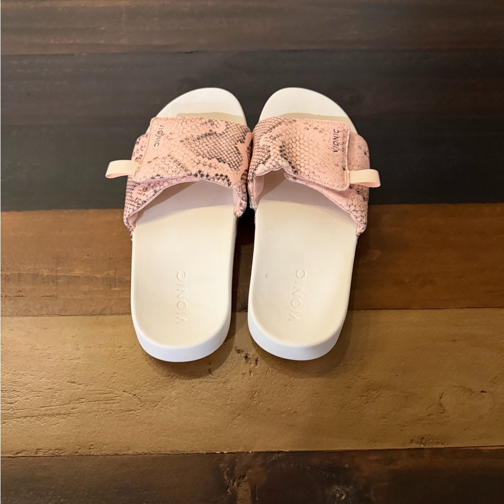 Vionic Keira Blush Snake Pattern Slide Sandals - image 2